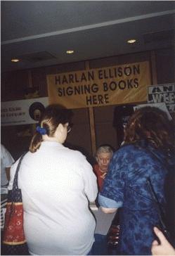 Harlan signing books
